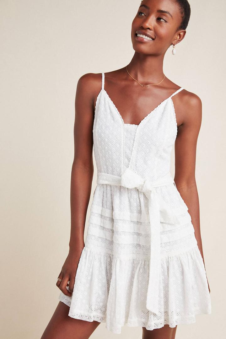 Paige Nahla Eyelet Mini Dress
