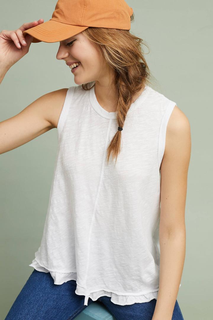 Left Of Center Puglia Ruffled Tank