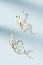 Gaviria Golden Serpentine Drop Earrings