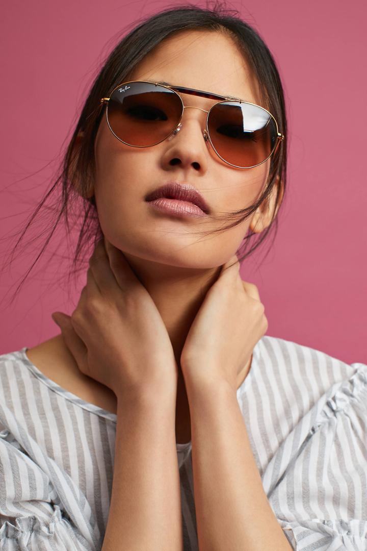 Ray-ban Brow-bar Classic Aviator Sunglasses