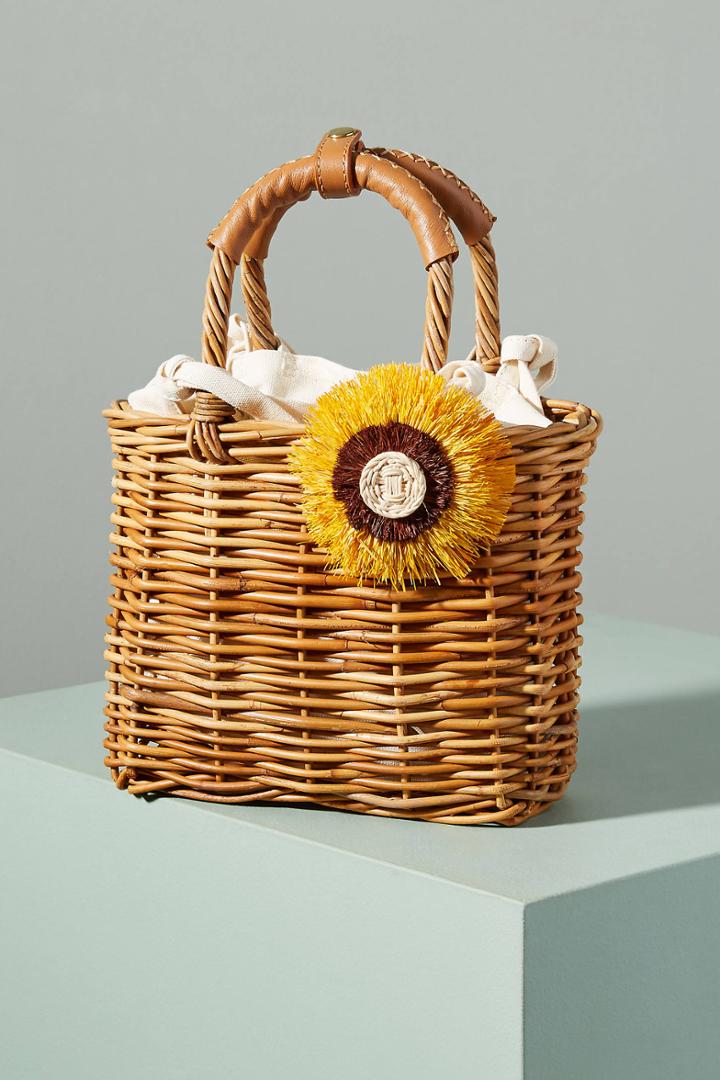 Serpui Marie Laura Wicker Basket Bag
