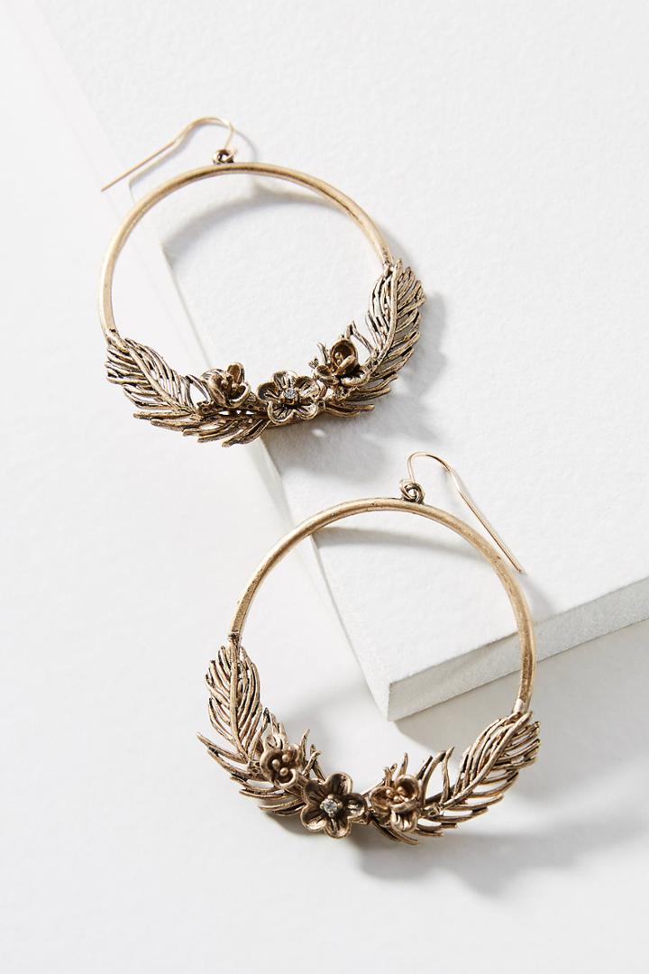 Jill Schwartz Fern Hoop Earrings