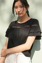 Blue Tassel Mallory Ruffled Top