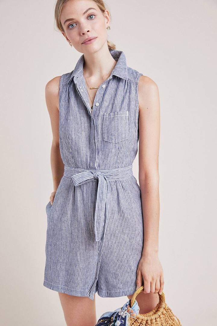 Anthropologie Collared Romper