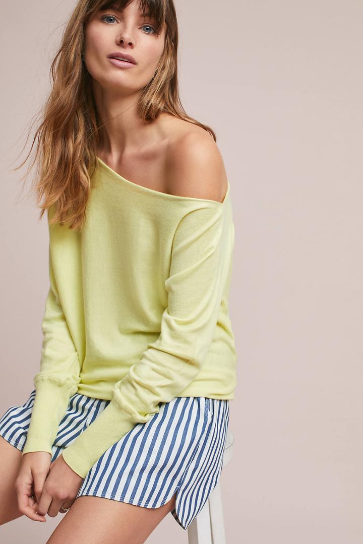 Moth Draped Off-the-shoulder Pullover