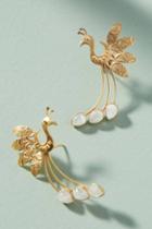Anthropologie Tail Feather Climber Earrings