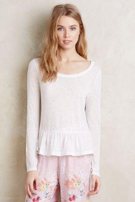 Saturday/sunday Ruffled Peplum Tee