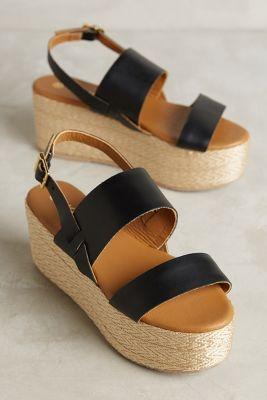 Kaanas Montpellier Platform Sandals Black