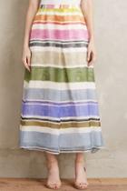 Whit Rainbow Silk Midi Skirt