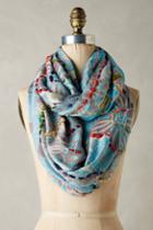 Anthropologie Embroidered Arabesque Infinity Scarf