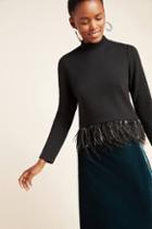 Saylor Nyc Milana Feather-trimmed Sweater