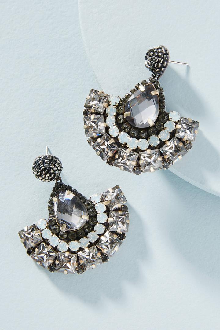 Deepa Crystal Fan Earrings
