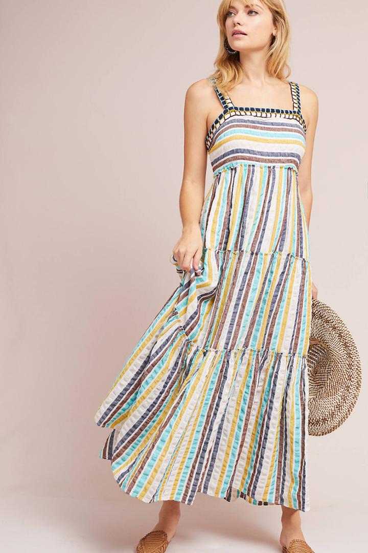 Anthropologie Tianna Tiered Maxi Dress