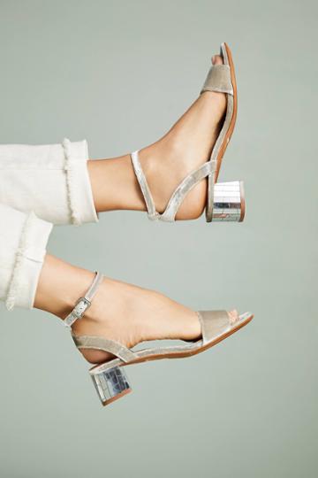 Lola Cruz Mirror Block Heels