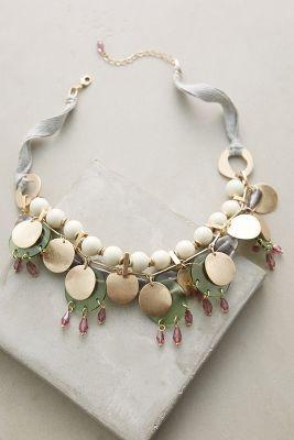 Anthropologie Meadow Pebble Bib Necklace