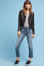 Current/elliott The Cropped Straight Mid-rise Jeans