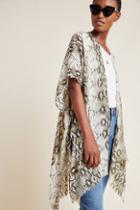 Anthropologie Regina Snake-printed Kimono