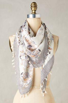 Anthropologie Bon Vivant Silk Scarf