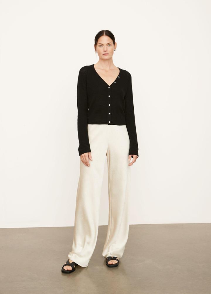 Vince Cashmere Shell Button Cardigan