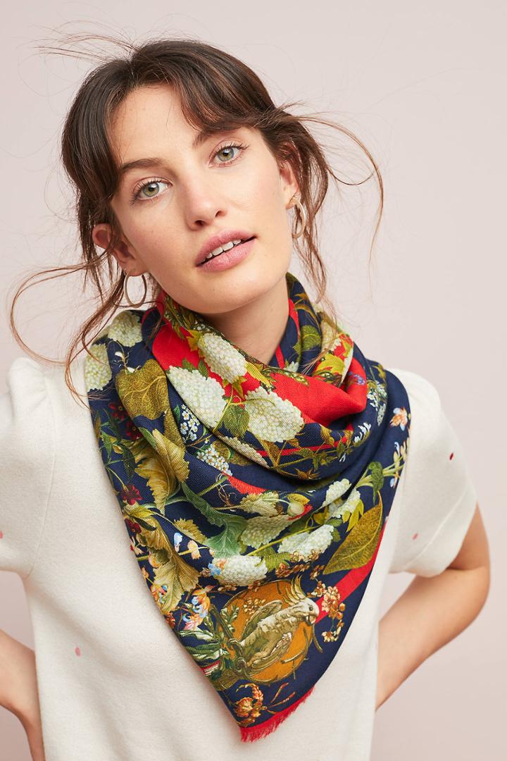 St. Piece Greta Floral Wool Scarf