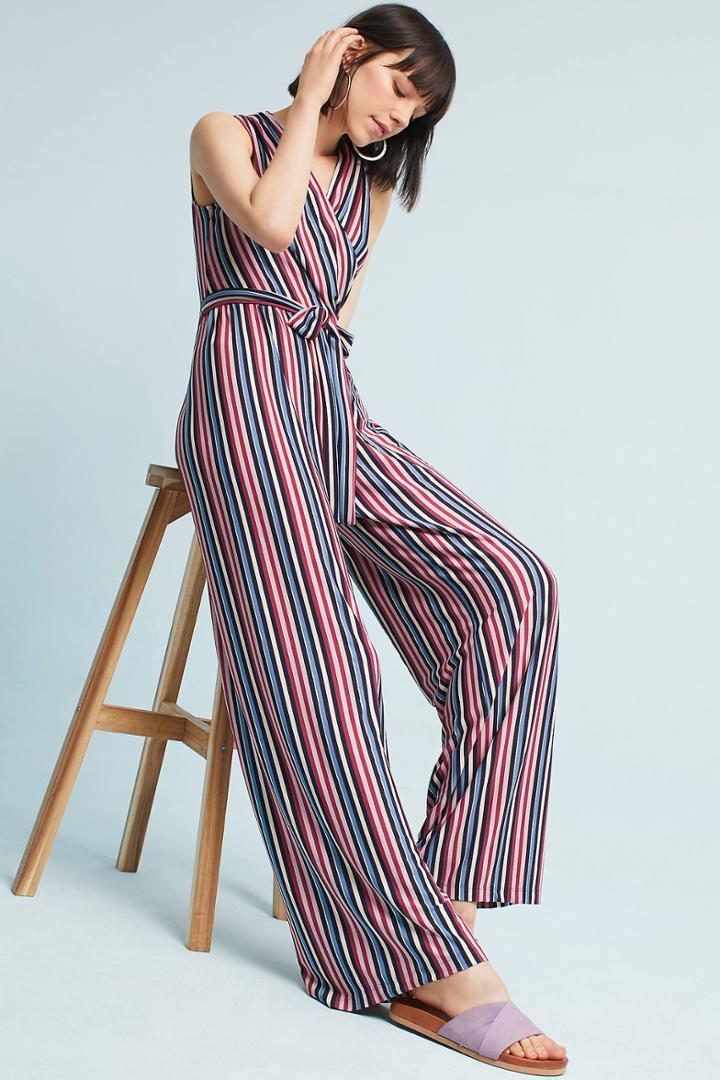 Donna Morgan Penny Wrap Wide-leg Jumpsuit