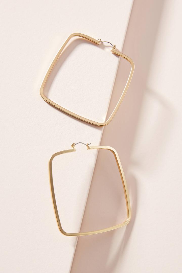 Anthropologie Fernanda Square Hoop Earrings