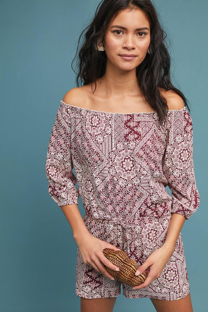 Drew Demi Patchwork Romper