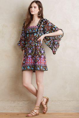 Nanette Lepore Fluttered Silk Mini Dress