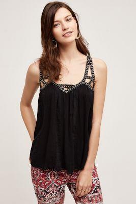 Vanessa Virginia Cutwork Gauze Tank