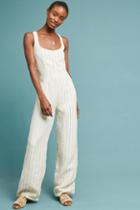 Winston White Striped Linen Jumpsuit