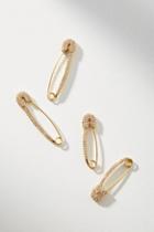 Anthropologie Bejeweled Pin Drop Threader Earring Set