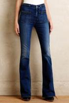 7 For All Mankind Braided High-rise Flare Jeans Vivid Indigo