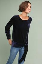 Moulinette Soeurs Velvet Front-tie Top