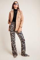 Diane Von Furstenberg Leopard Silk Trousers