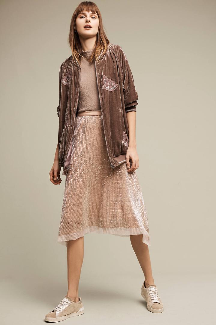 Eva Franco Desert Sun Sequined Skirt
