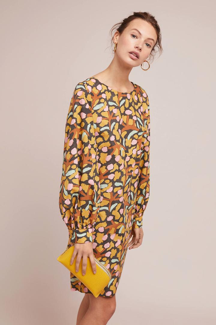 Whit Cheery Shift Dress