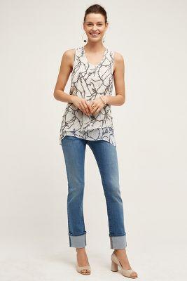 Pilcro Parallel Selvage High-cuff Jeans Palm