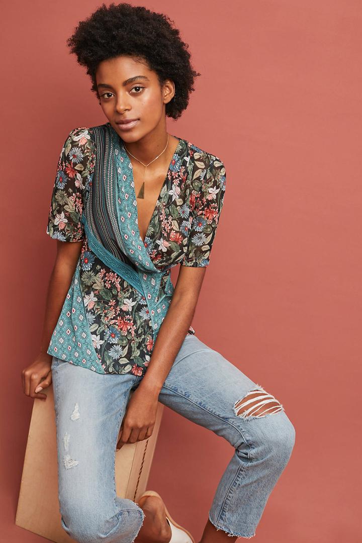 Tiny Lovely Patchwork Wrap Top