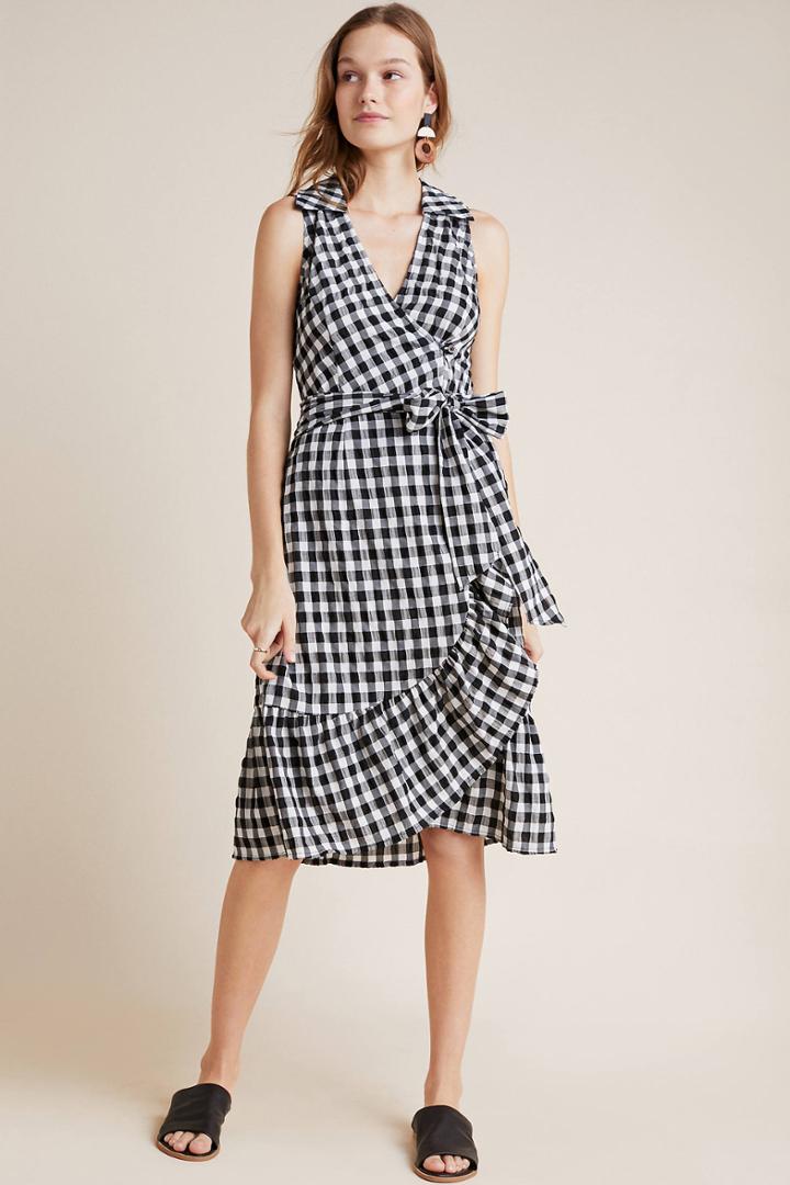 Maeve Wrapped Gingham Skirt