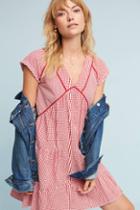 Intropia Patched Gingham Swing Dress