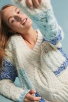 Handknit & Heartfelt By Anthropologie Patchwork Cable-knit Sweater