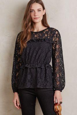 En Elle Cinched Lace Top