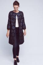 Anthropologie Dotted Trumpet-sleeve Coat