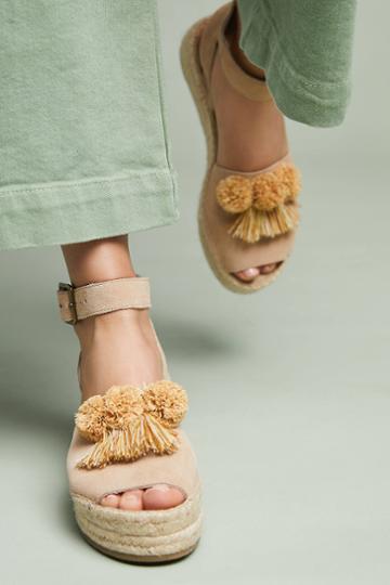 Soludos X Anthropologie Panarea Wedge Sandals