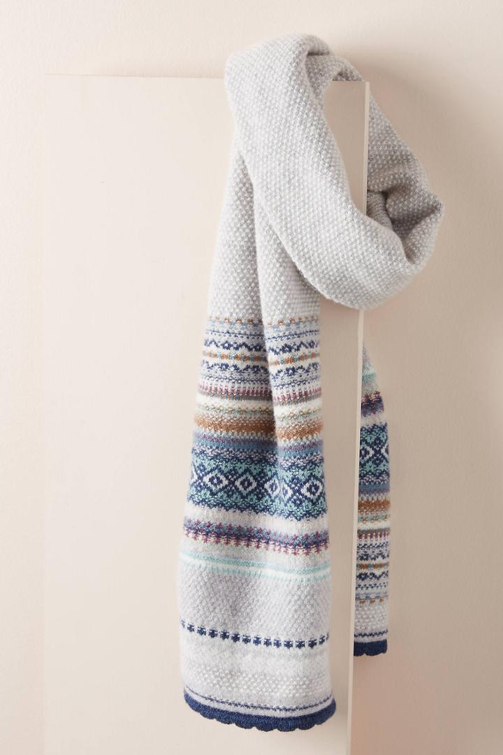 Eribe Knitwear Design Alpine Fair Isle Wool Scarf