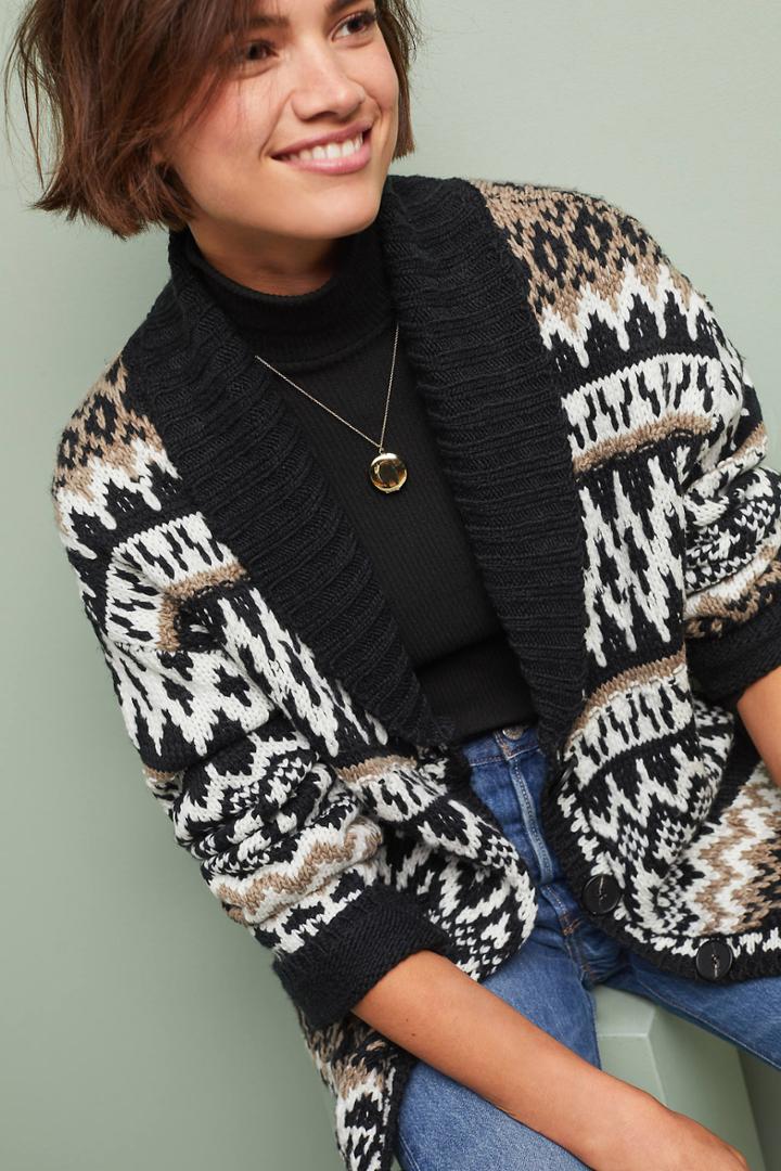 Moth Helena Fair Isle Cardigan