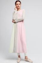 Zynni Cashmere Colorblocked Cashmere Dress