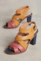 Vanessa Wu Colorblock Heeled Sandals