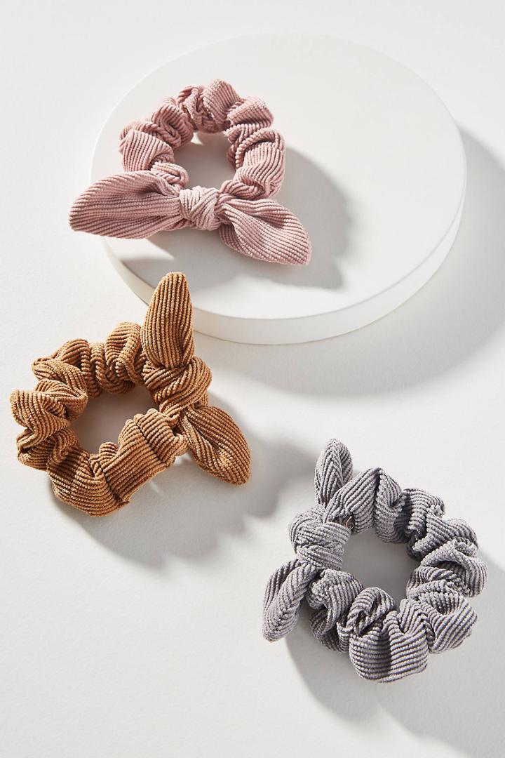 Anthropologie Daniela Corduroy Ponytail Holder Set
