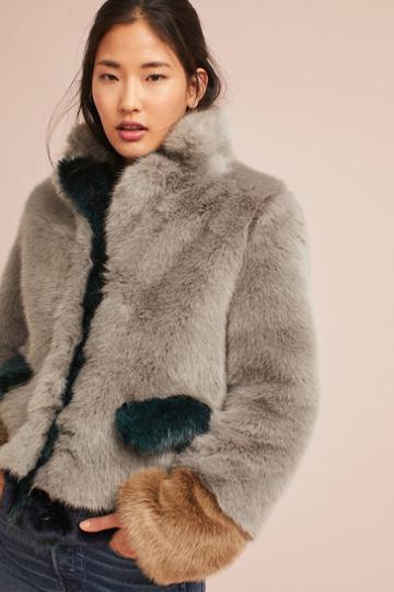 Molliolli Multitonal Faux Fur Coat